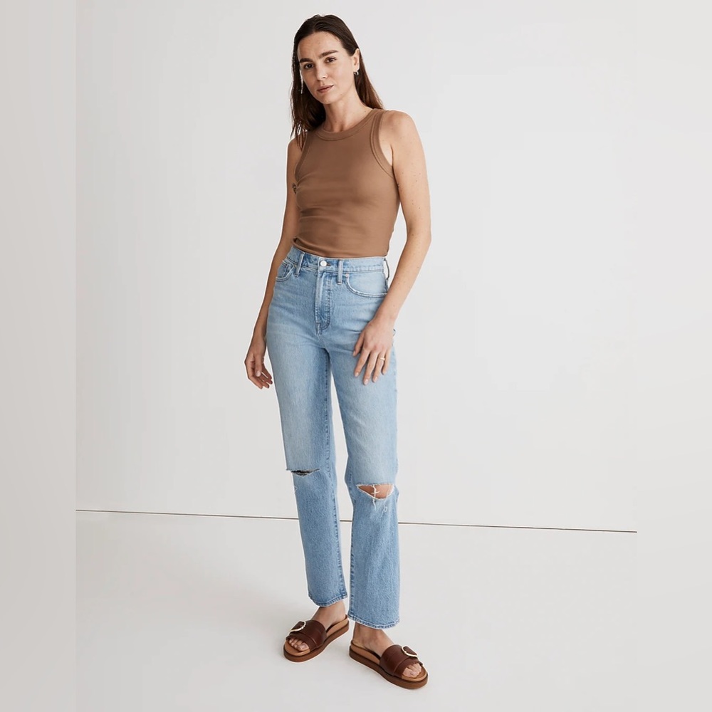 The Perfect Vintage Straight Jean in Westanna Wash size 29